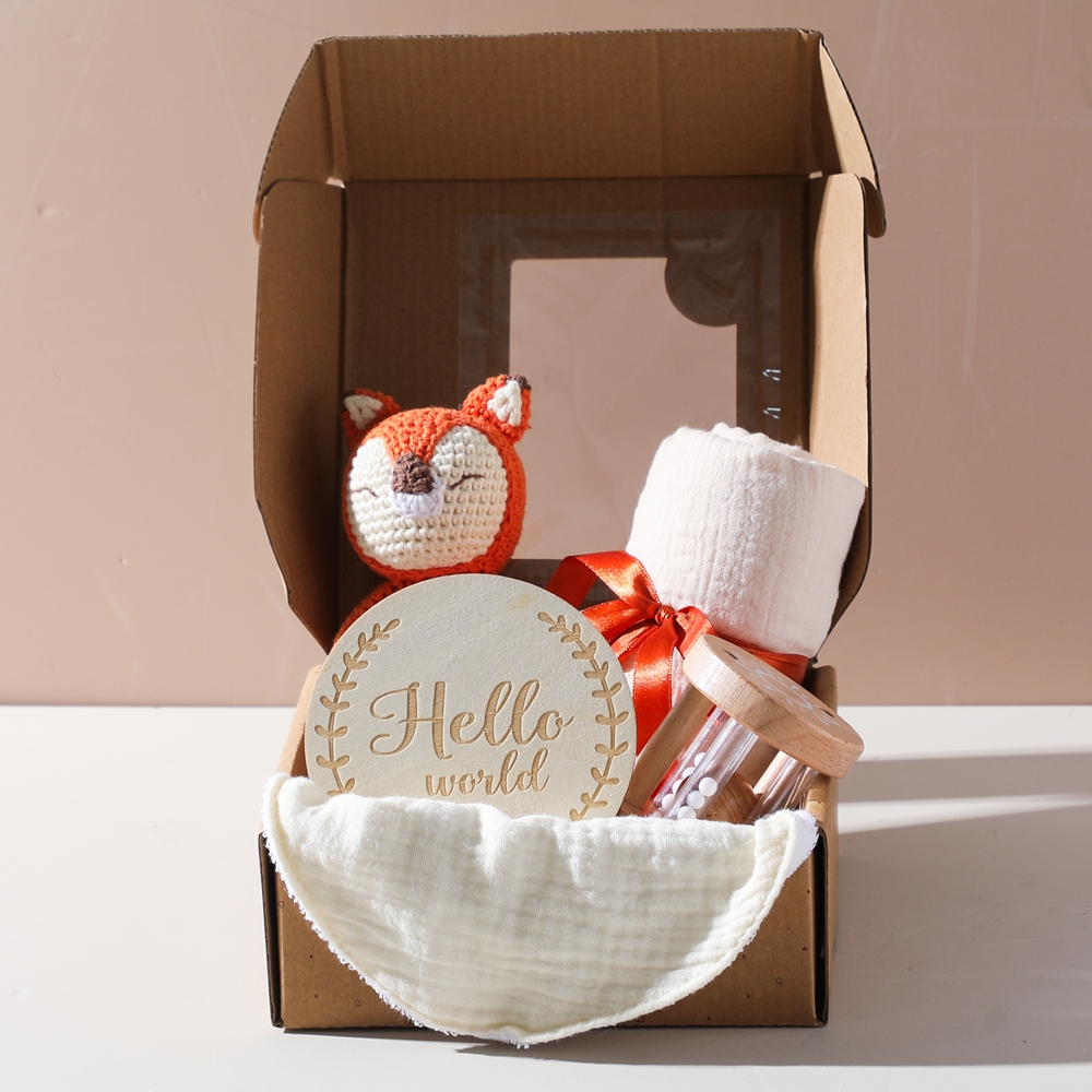 Baby Rattle Toy Set - Newborn Baby Gift Box Bath Toy