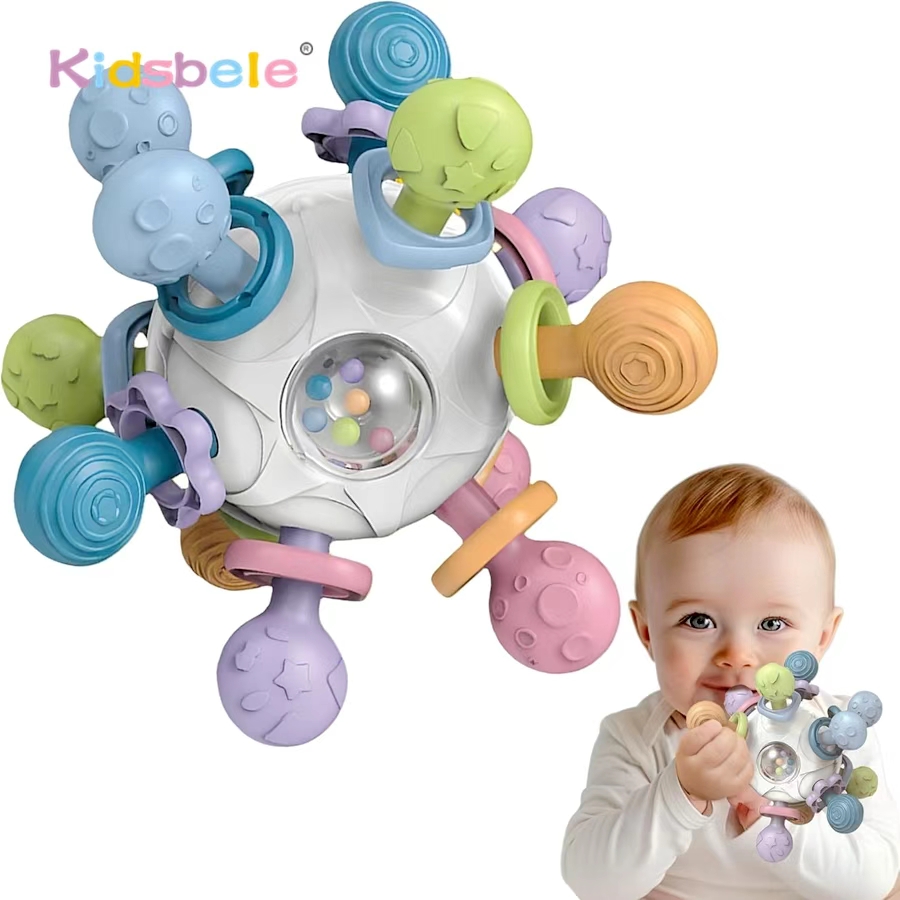 Baby Rattle Toy Set - Newborn Infant Shake Grab Spin Multi