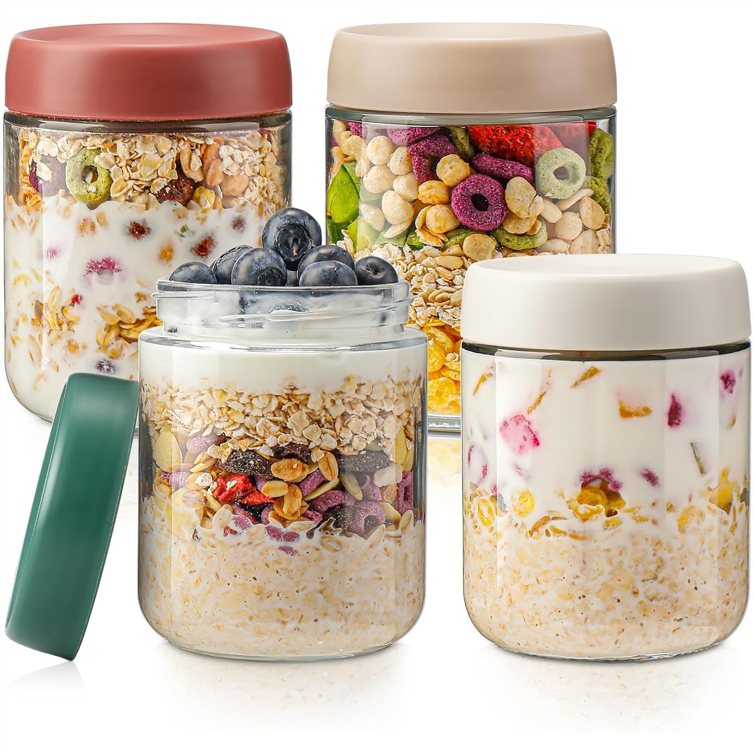 Baby Products In - Glass Overnight Oats Containers with Lids,