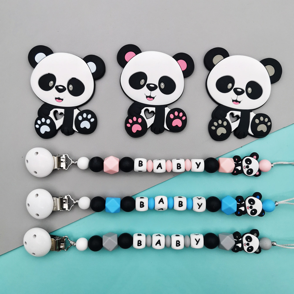 Baby Products Nipples - Panda Customized English Silicone Letter Name