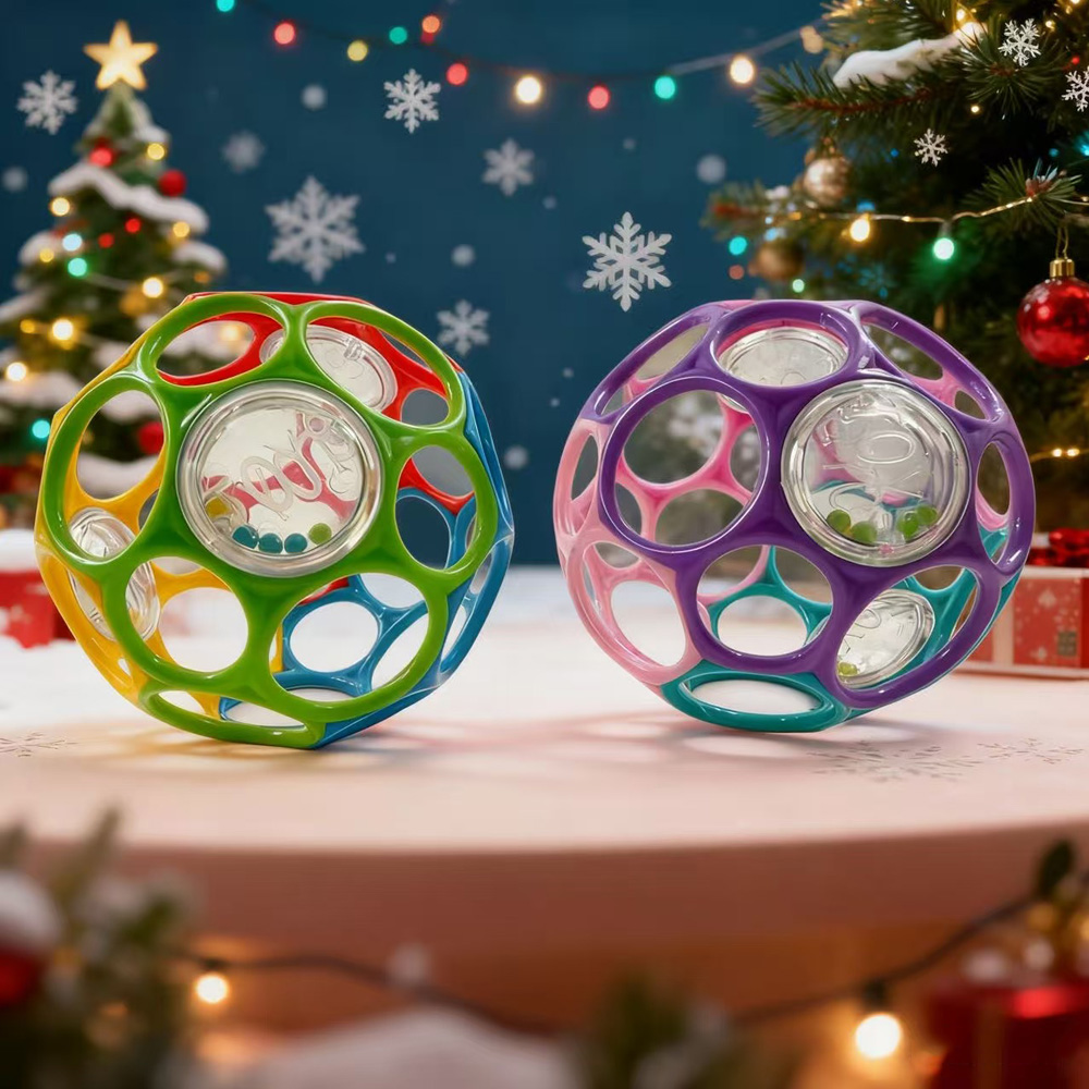 Baby Rattle Toy Set - Soft Baby Grasping Ball Rattles with
