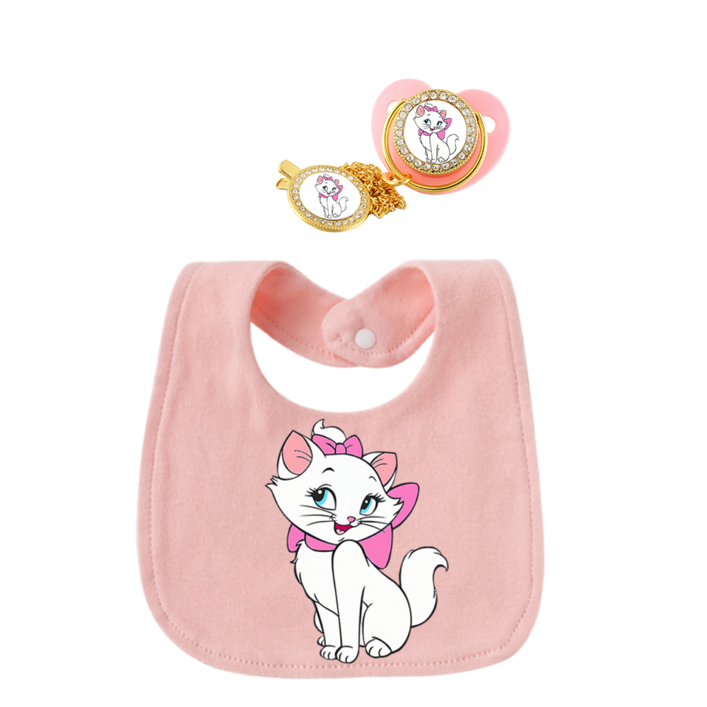 Silicone Baby Bibs - Baby pacifier and pacifier holder BPA-free