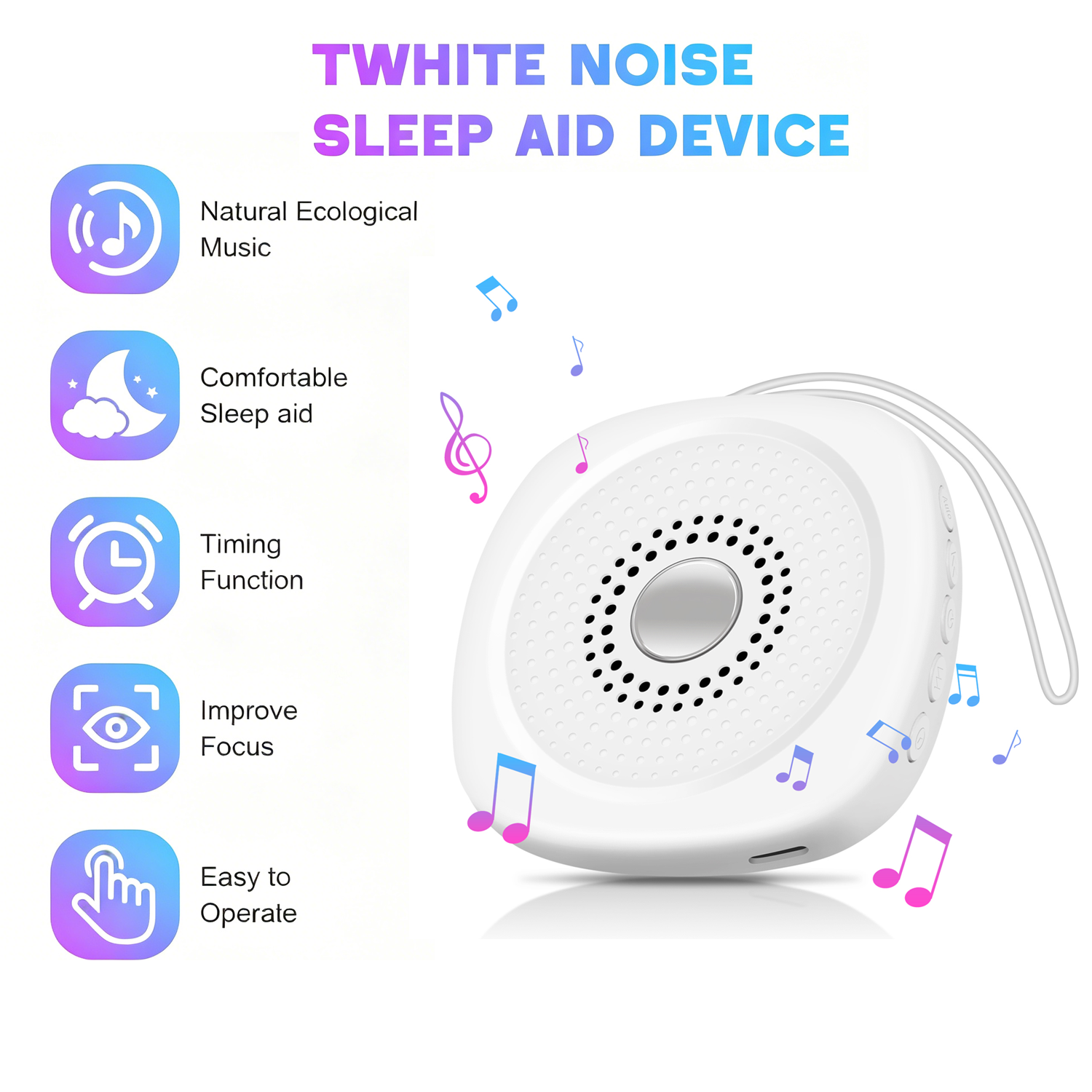 White Noise Machine Baby - White Noise Sound Machine with 10
