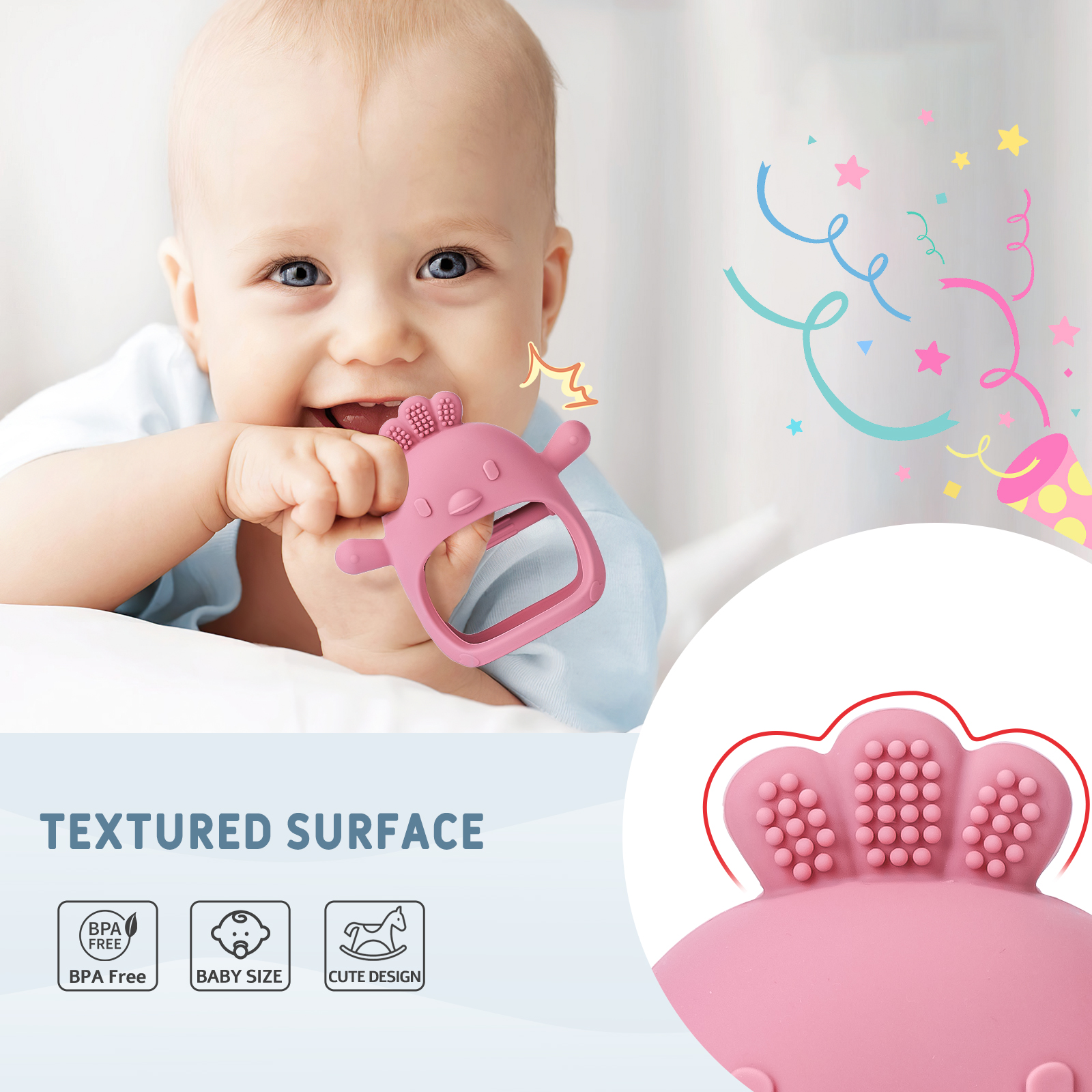 1PC Baby Teether Gloves Kids T - Teething Mitten Baby recension och pris