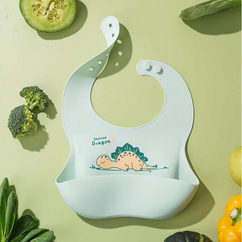 Cartoon Printed Waterproof Bib - Silicone Baby Bibs recension och pris