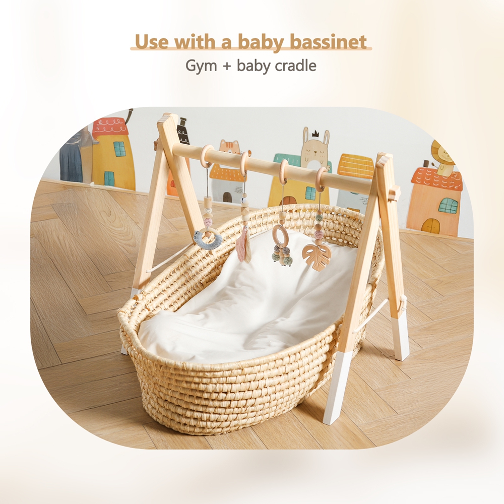 Wooden Rattle Toys Play Gym Mo - Baby Rattle Toy Set recension och pris