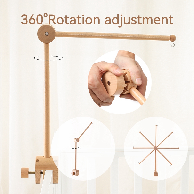 Baby Wooden Bed Bell Bracket M - Baby Rattle Toy Set recension och pris