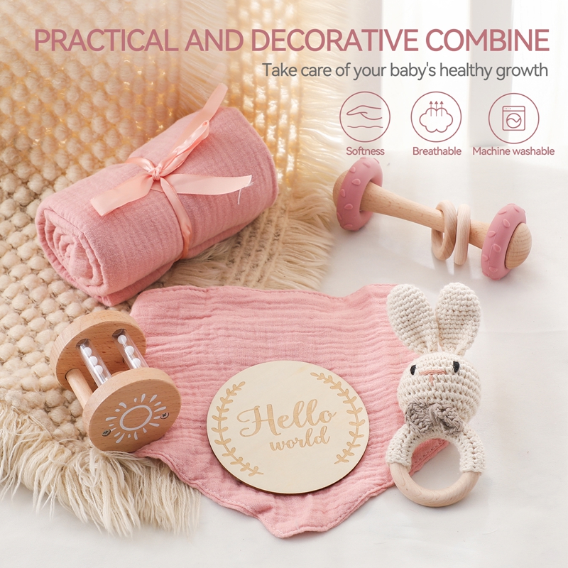 Newborn Baby Gift Box Bath Toy - Baby Rattle Toy Set recension och pris