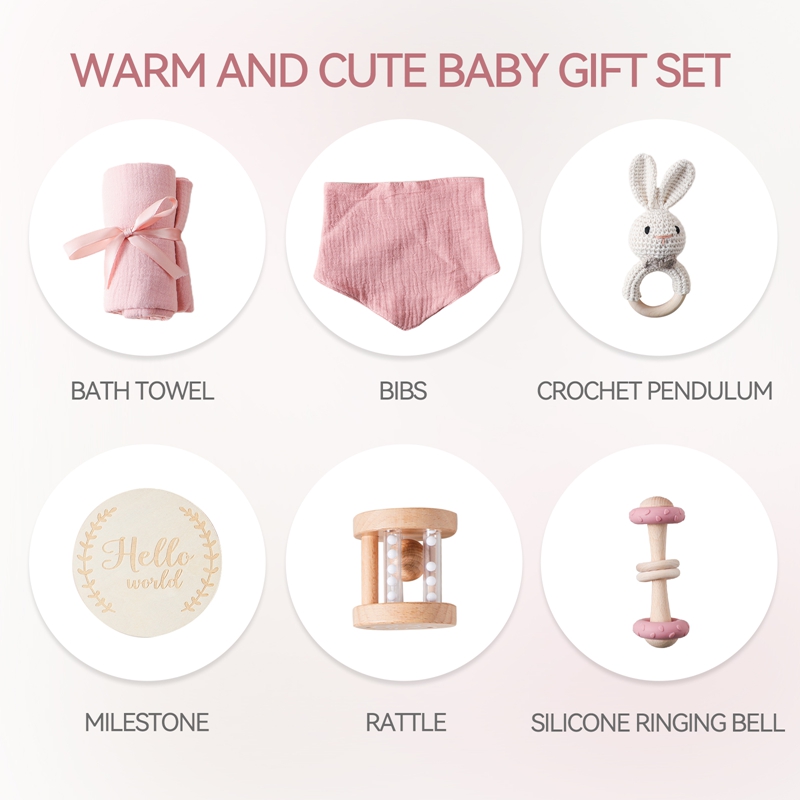 Newborn Baby Gift Box Bath Toy - Baby Rattle Toy Set recension och pris