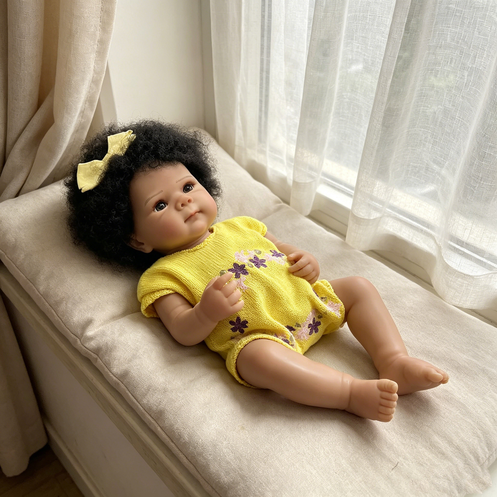 Dark Skin Full Vinyl Body Bett - Baby Products For Curly Hair recension och pris