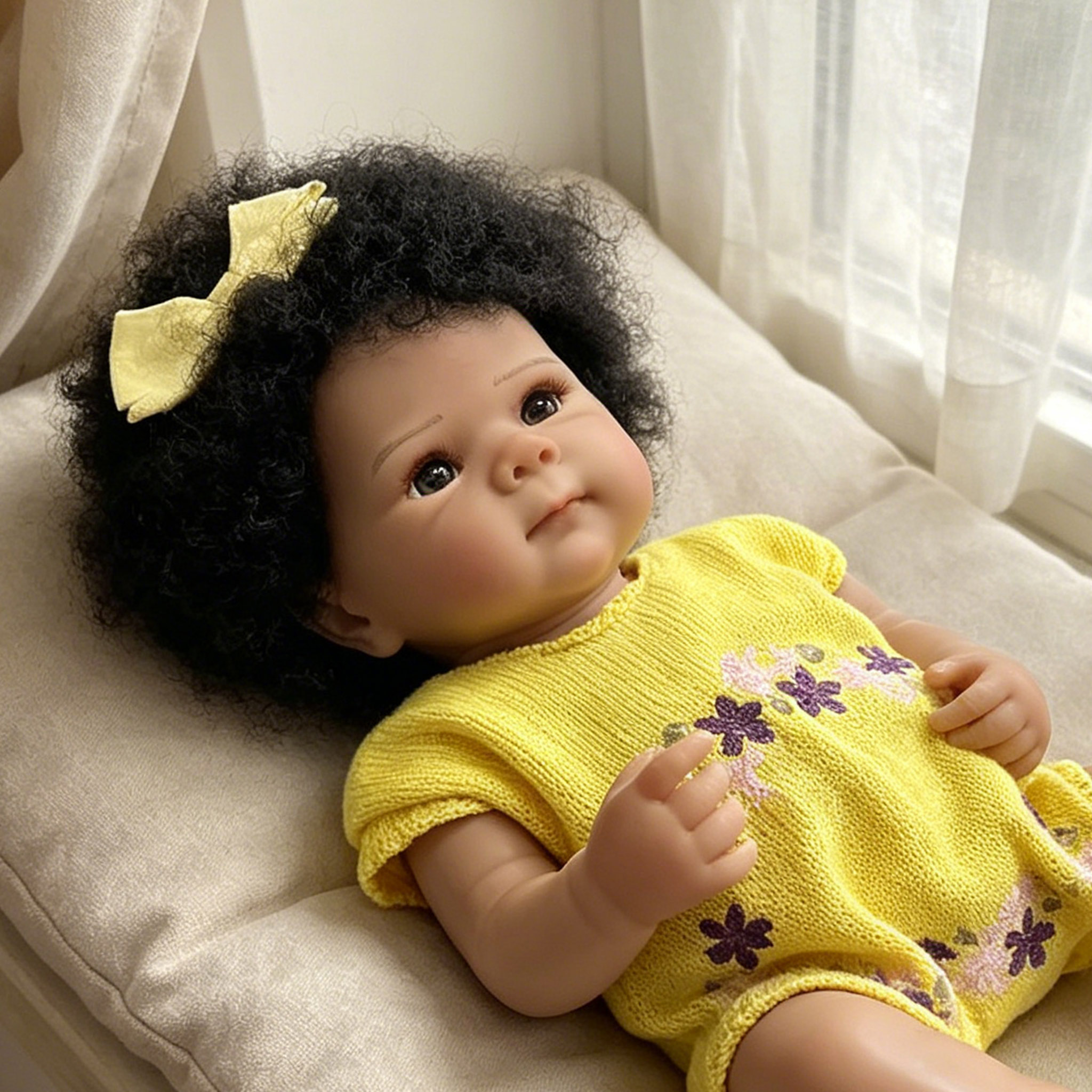 Dark Skin Full Vinyl Body Bett - Baby Products For Curly Hair recension och pris