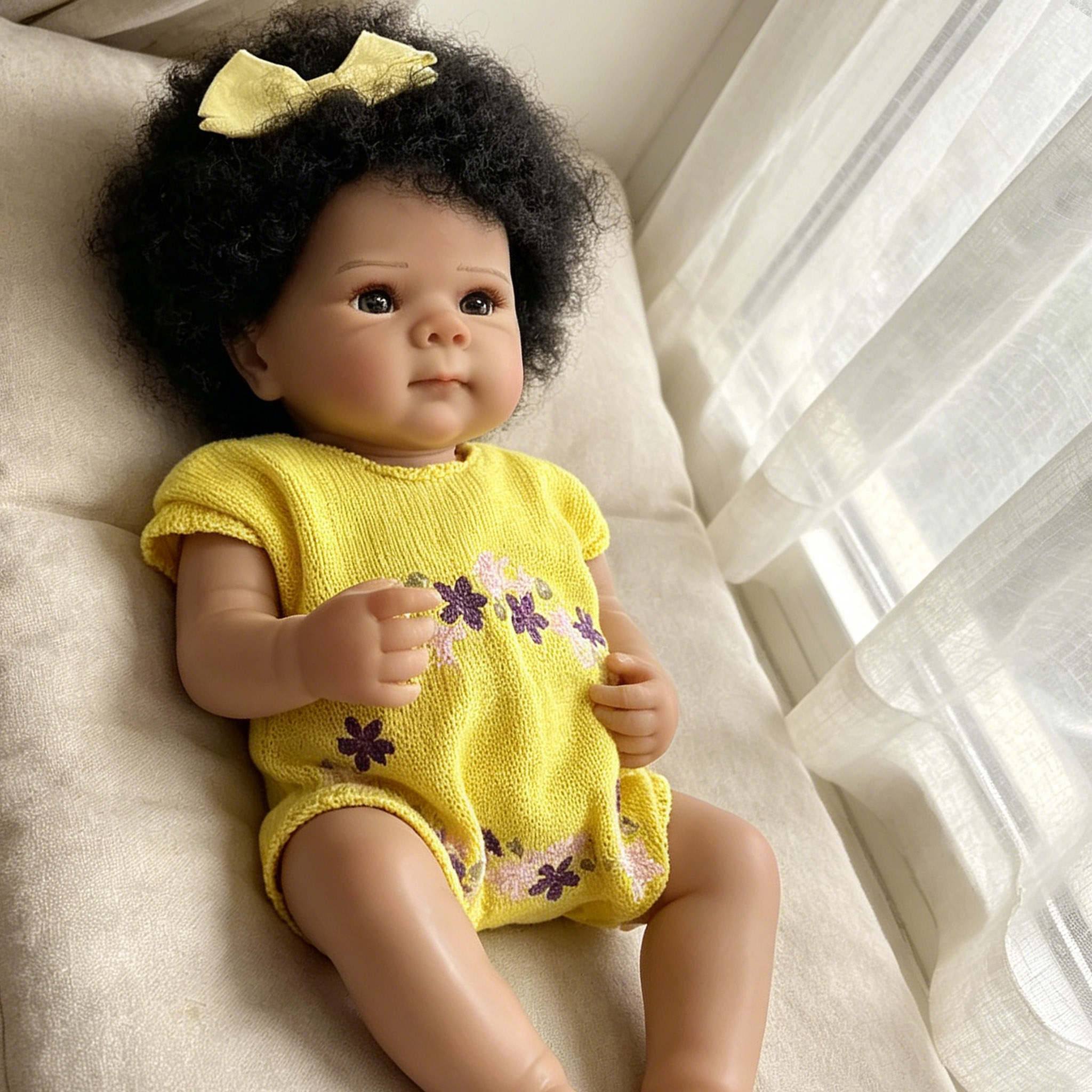 Dark Skin Full Vinyl Body Bett - Baby Products For Curly Hair recension och pris