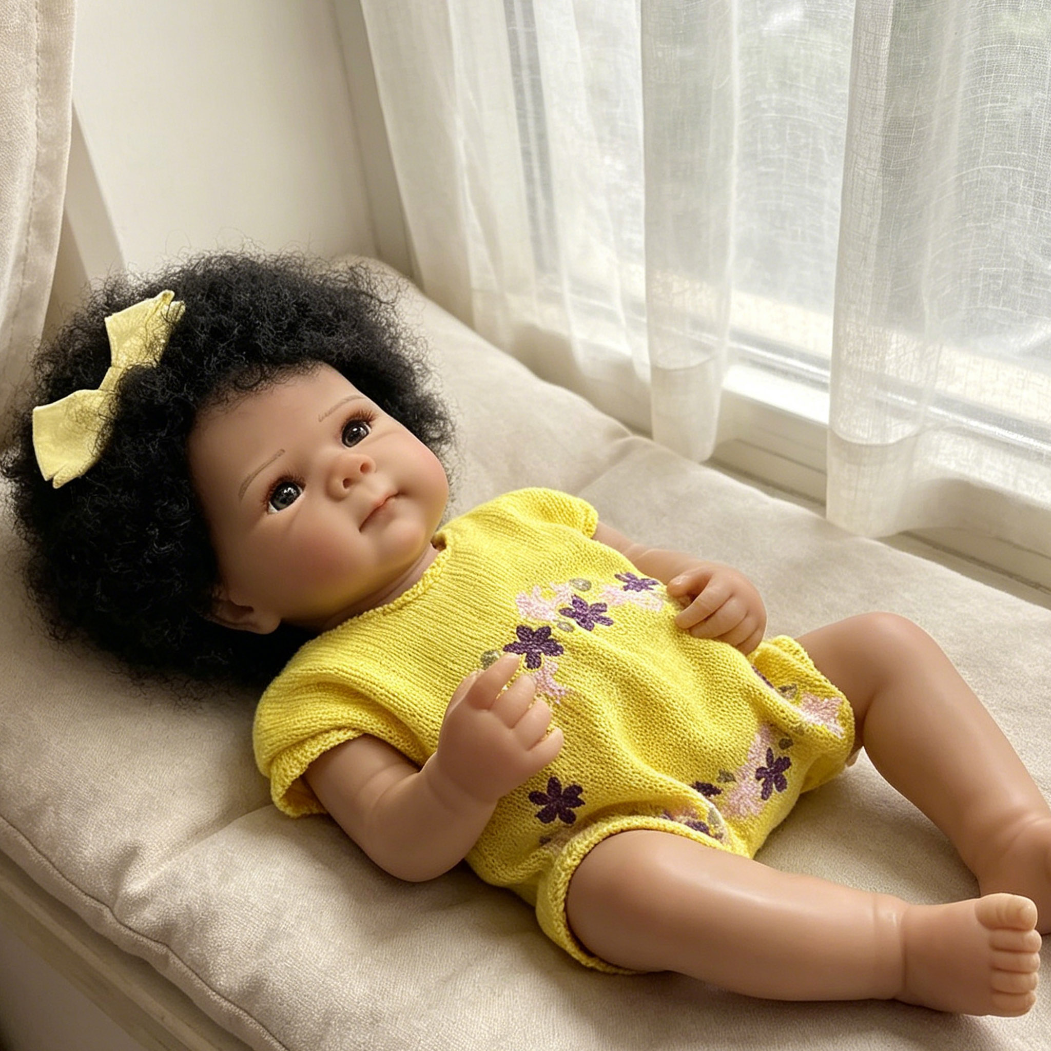 Dark Skin Full Vinyl Body Bett - Baby Products For Curly Hair recension och pris