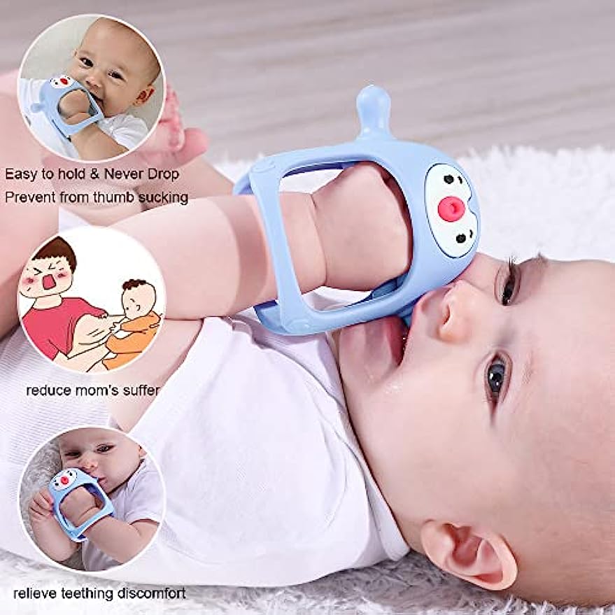 Never Drop Silicone Teething T - Baby Rattle Toy Set recension och pris