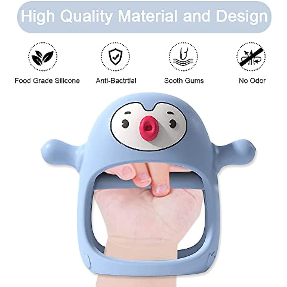 Never Drop Silicone Teething T - Baby Rattle Toy Set recension och pris