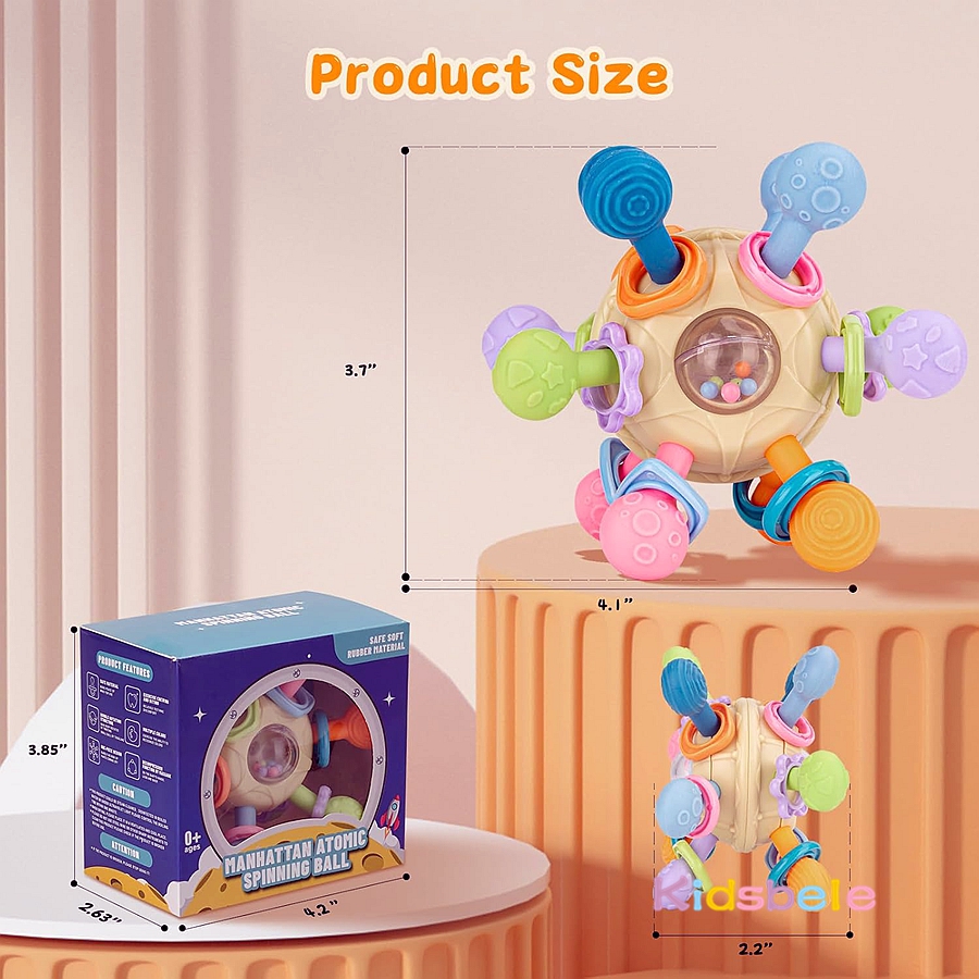 Newborn Infant Shake Grab Spin - Baby Rattle Toy Set recension och pris