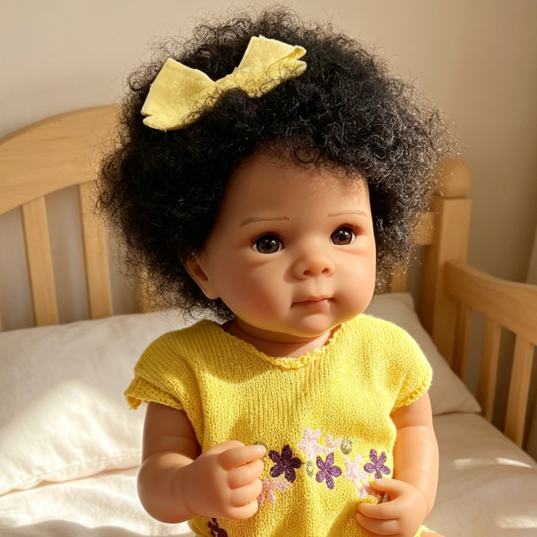 19inch Reborn Doll Dark Skin F - Baby Products For Curly Hair recension och pris