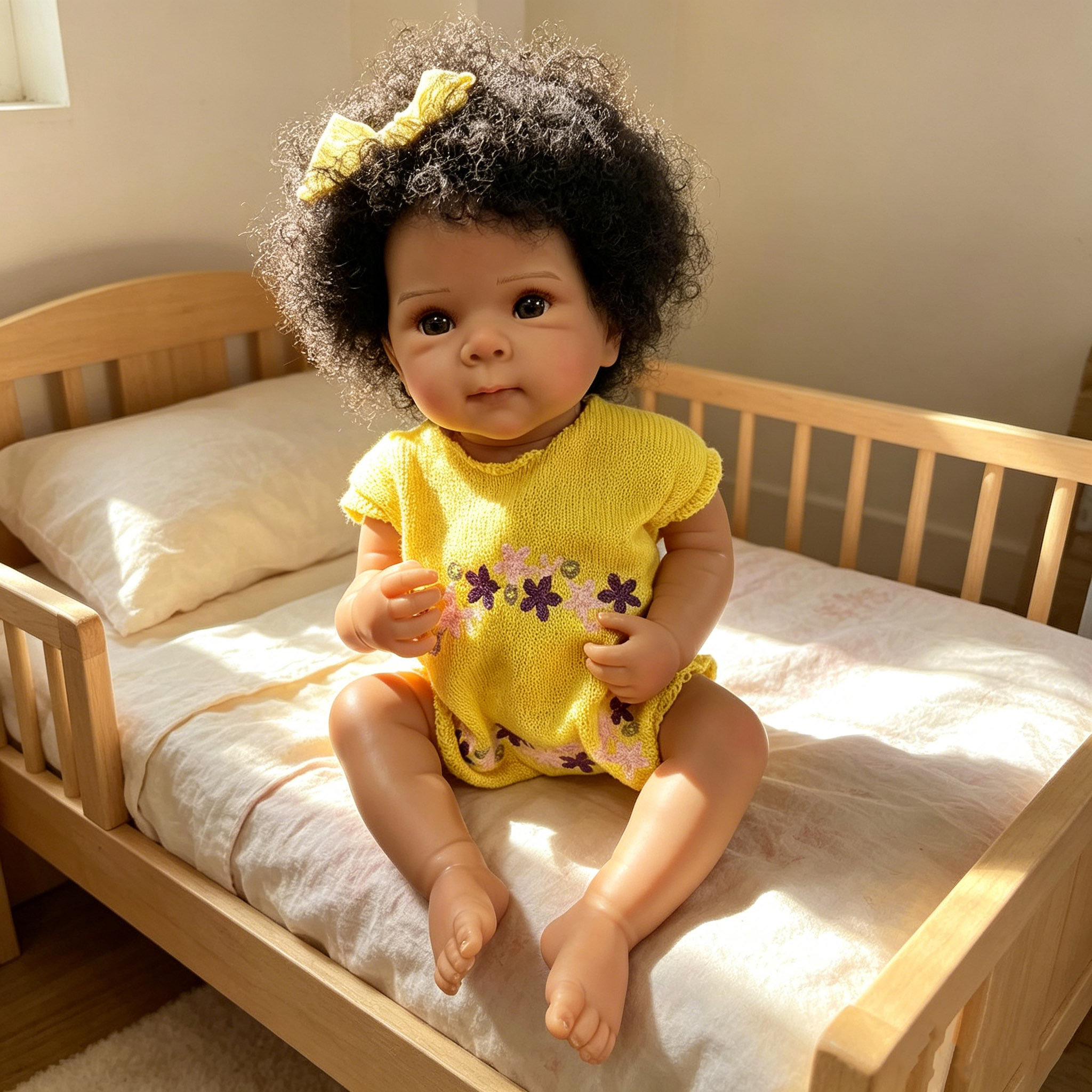 19inch Reborn Doll Dark Skin F - Baby Products For Curly Hair recension och pris