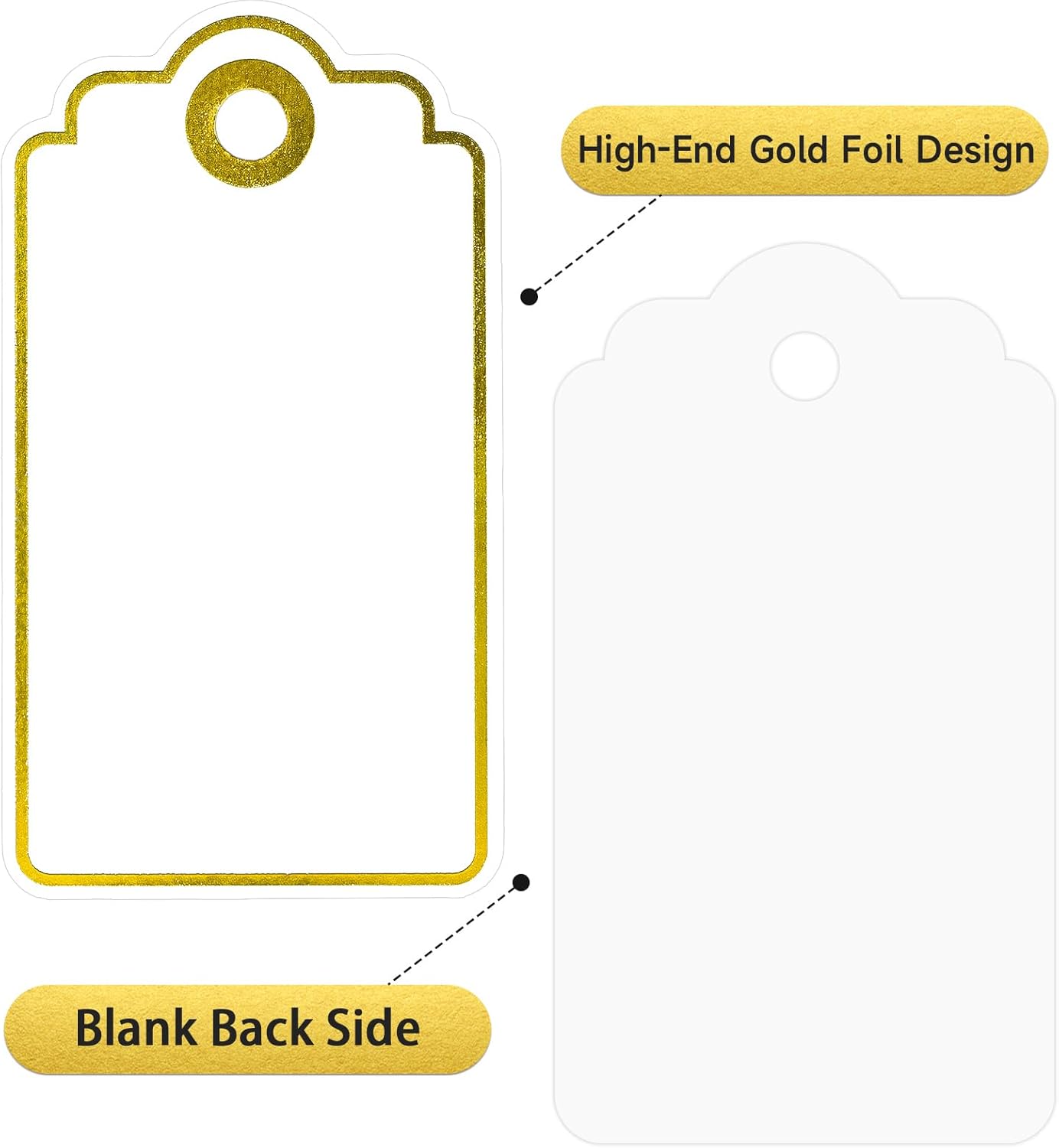 Gold Foil Gift Tags with Strin - Baby Products In recension och pris