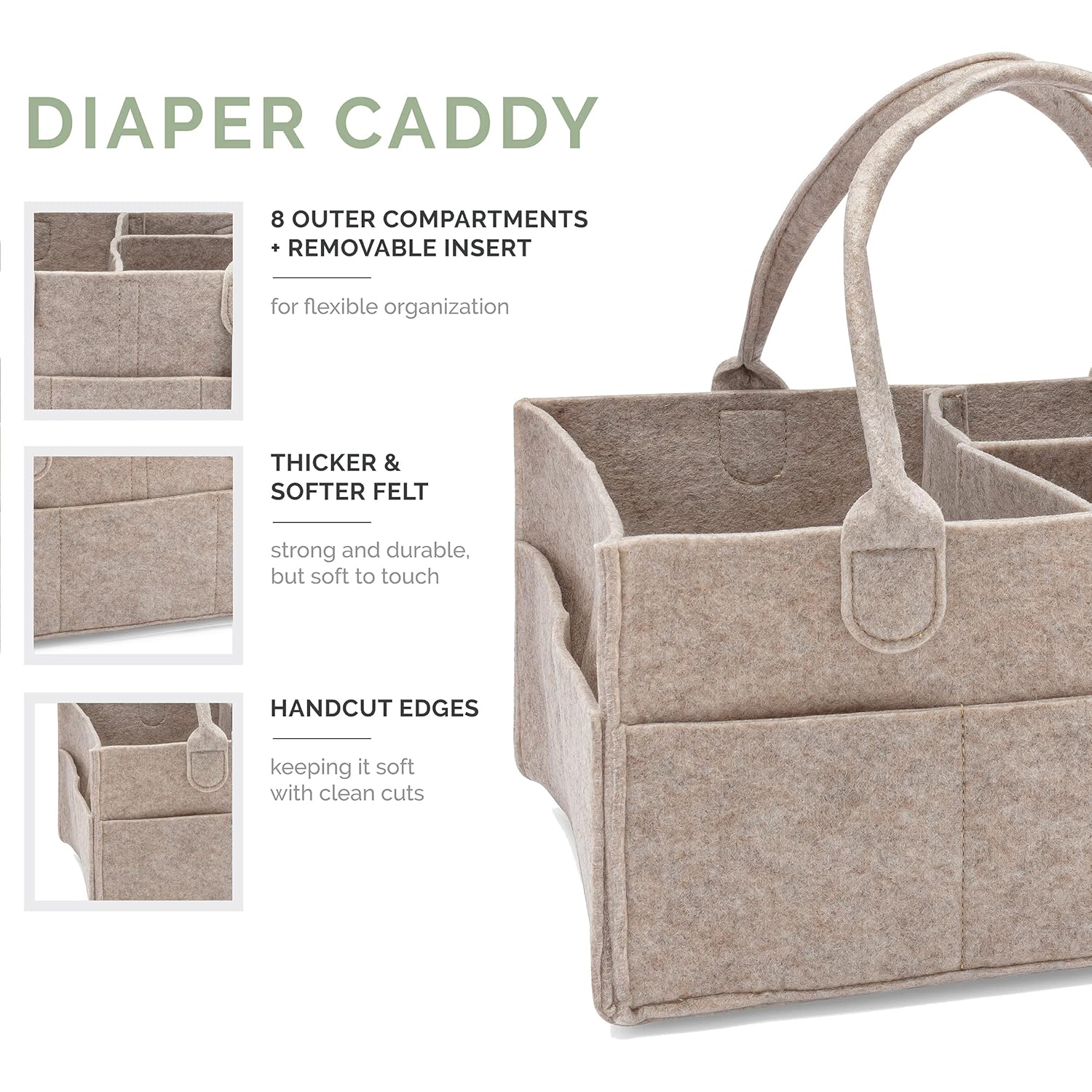Diaper Caddy - Nursery Storage - Baby Products Basket recension och pris