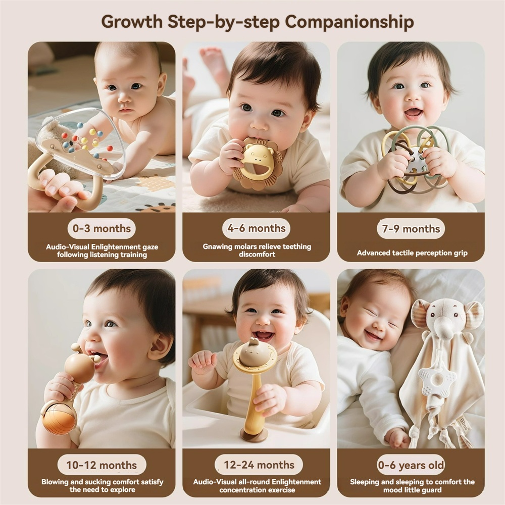 13PCS Baby Animal Rattle Set S - Baby Rattle Toy Set recension och pris
