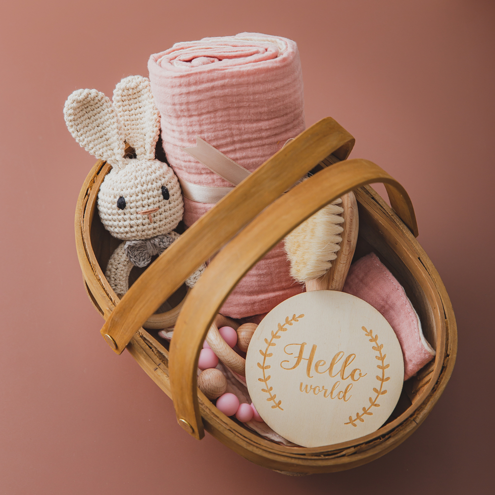 1SetNewborn Towel Bath Toy Dou - Baby Rattle Toy Set recension och pris