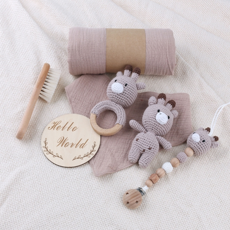 1 Set Baby Stuffed Animal Doll - Baby Rattle Toy Set recension och pris