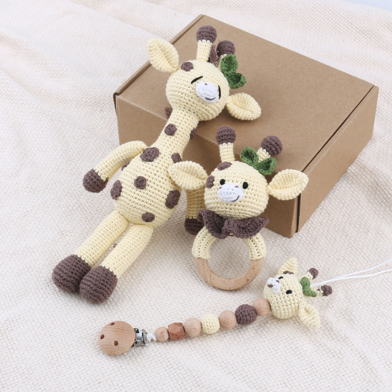 1 Set Baby Stuffed Animal Doll - Baby Rattle Toy Set recension och pris