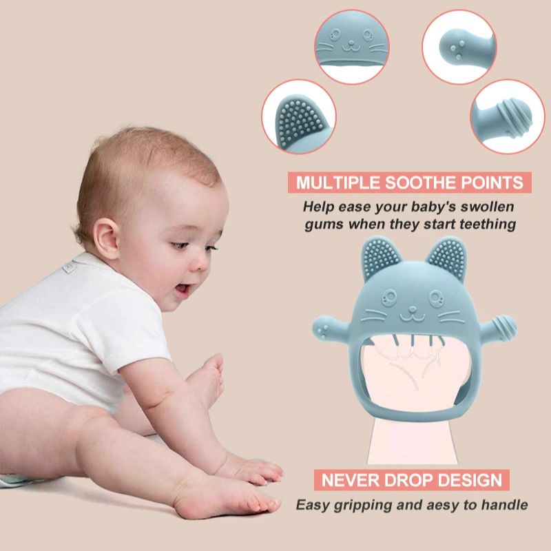 1PC Baby Silicone Teethers Glo - Teething Mitten Baby recension och pris