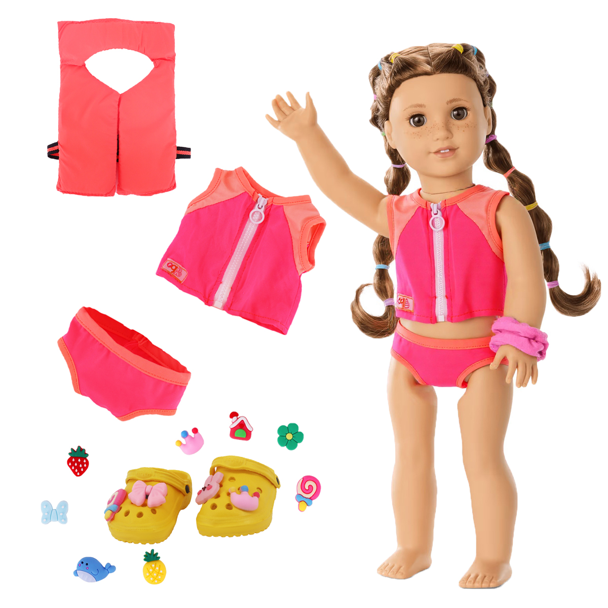 Head Flower Swimsuit Fish Scal - Baby Products In recension och pris