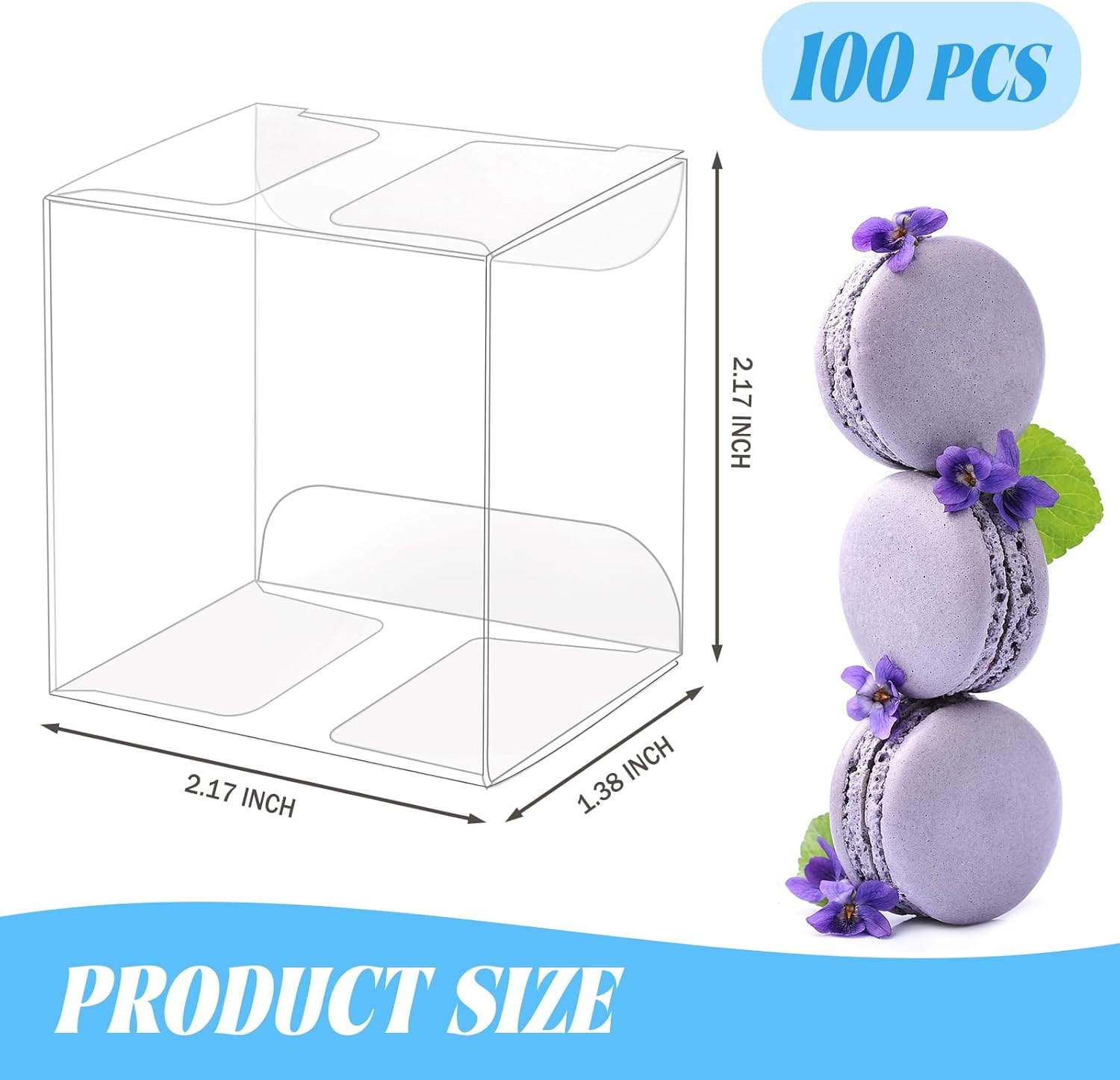 100 Pack Clear Plastic Macaron - Baby Products In recension och pris