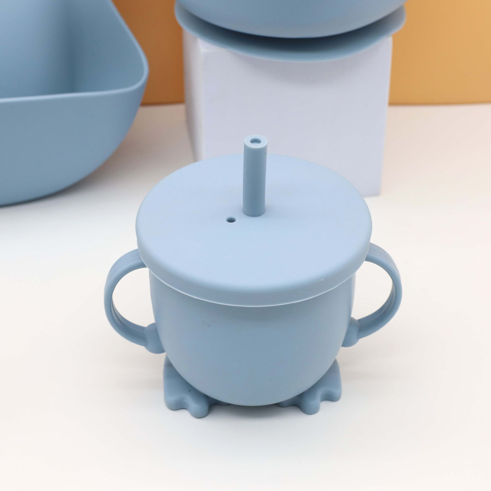 Hot baby food tableware set bi - Silicone Baby Bibs recension och pris