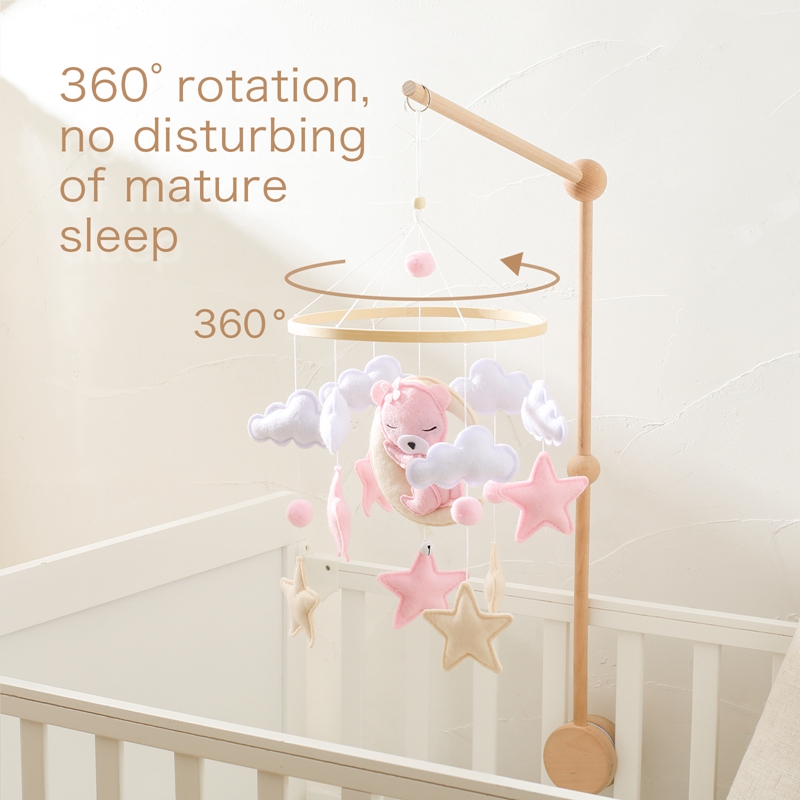 Crib Mobile Rattle Baby Wooden - Baby Rattle Toy Set recension och pris
