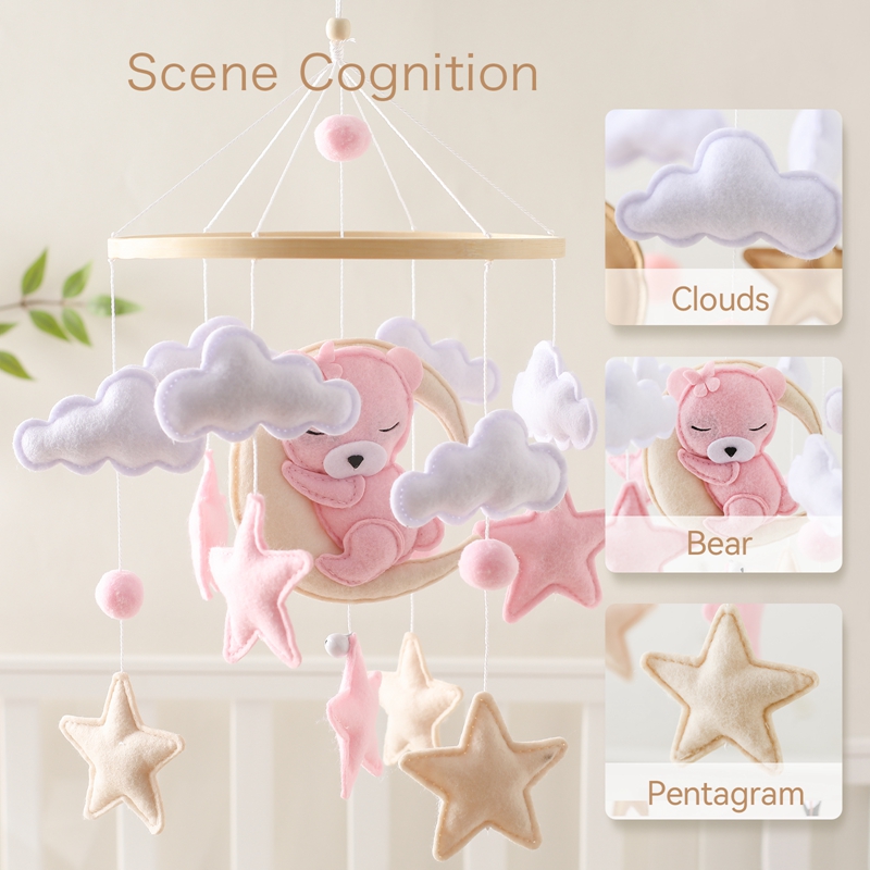 Crib Mobile Rattle Baby Wooden - Baby Rattle Toy Set recension och pris