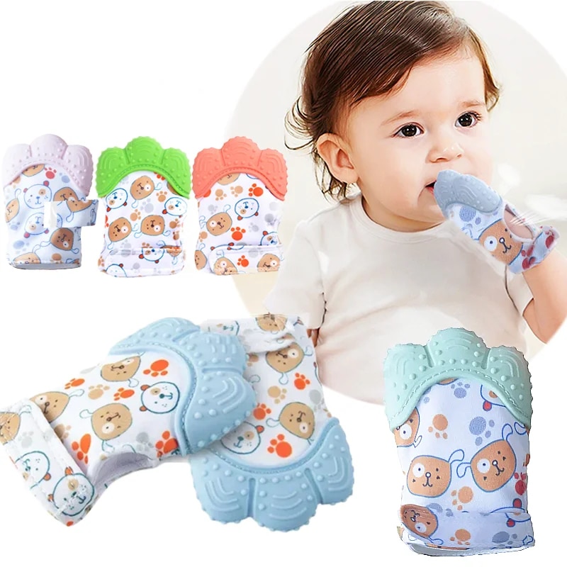Cartoon Printed Baby Teether M - Teething Mitten Baby recension och pris