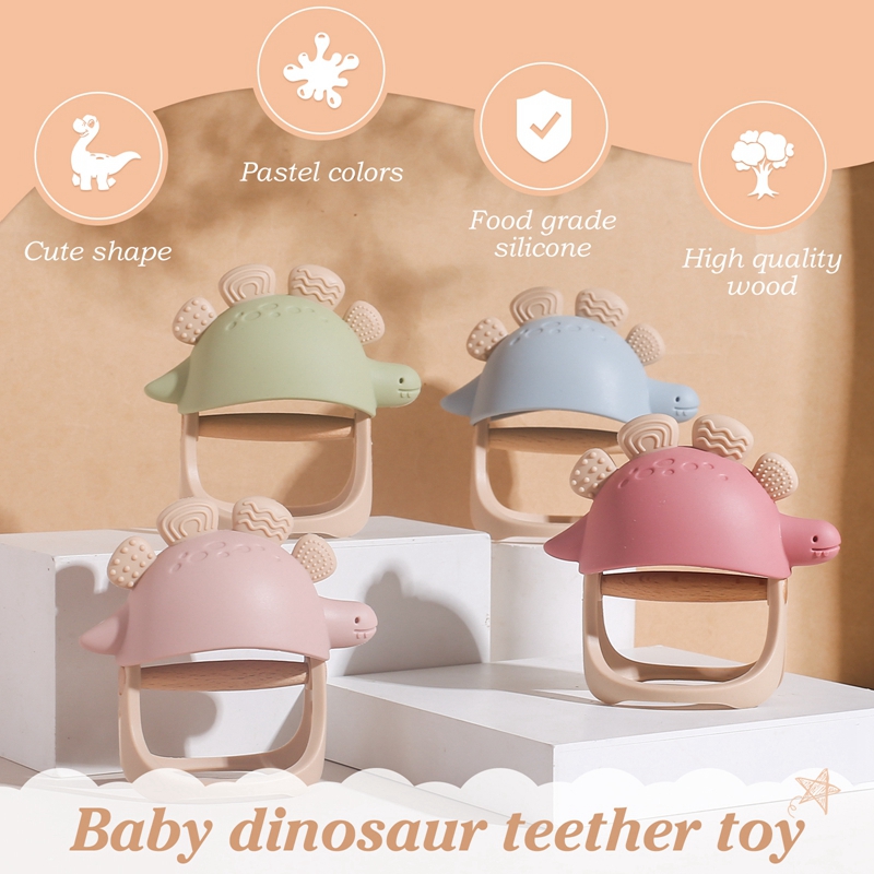 Baby Silicone Teether Dinosaur - Teething Mitten Baby recension och pris