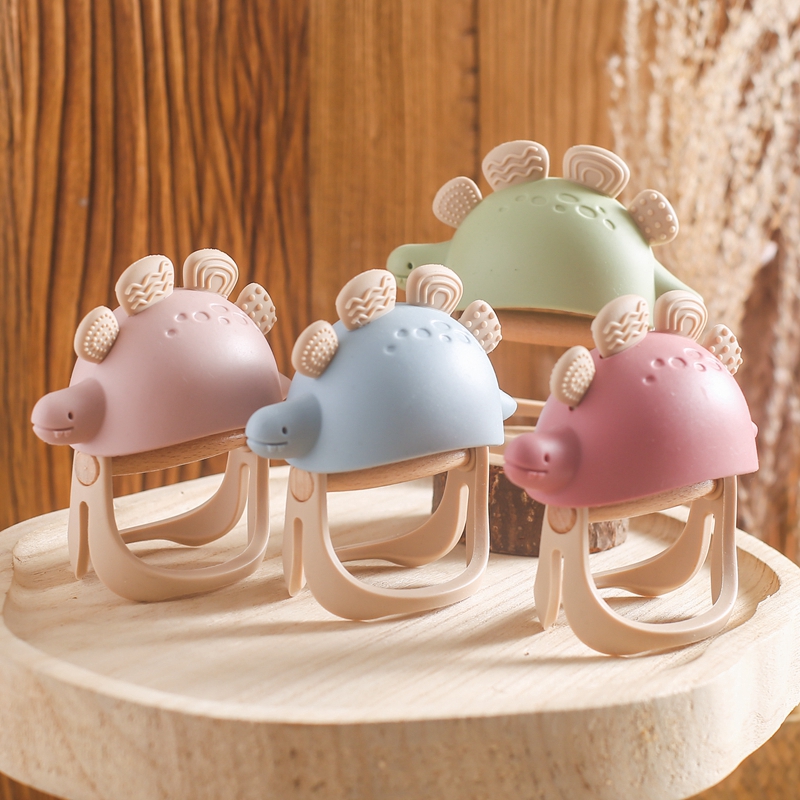 Baby Silicone Teether Dinosaur - Teething Mitten Baby recension och pris