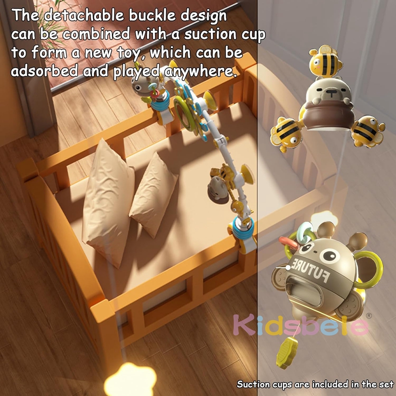 Baby Cot Mobile with Hanging T - Baby Rattle Toy Set recension och pris