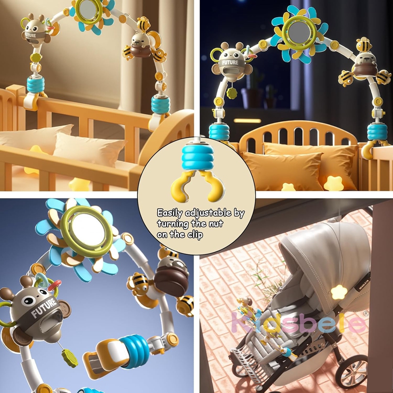 Baby Cot Mobile with Hanging T - Baby Rattle Toy Set recension och pris