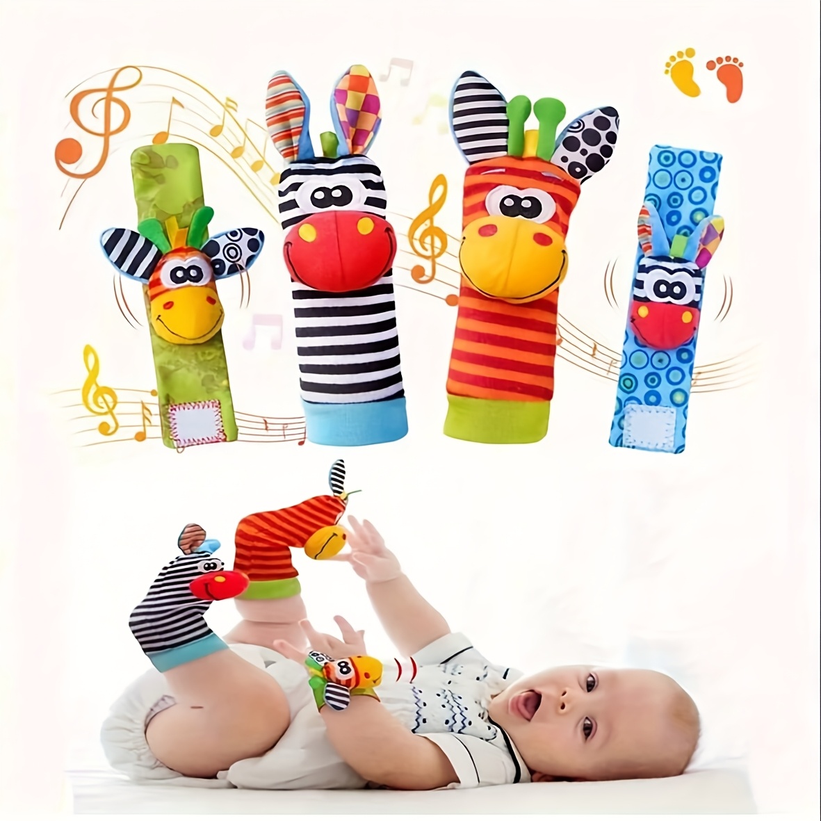 4pcs/Set Baby Infant Wrist Rat - Baby Rattle Toy Set recension och pris