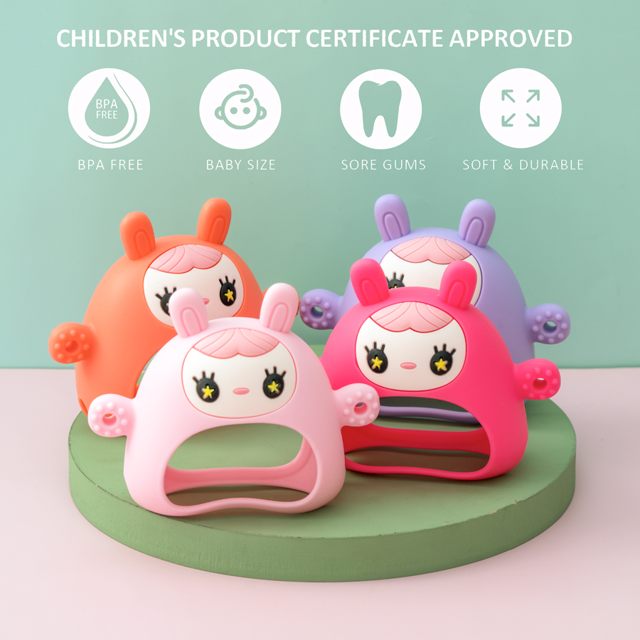 Color Kids Silicone Teether To - Teething Mitten Baby recension och pris