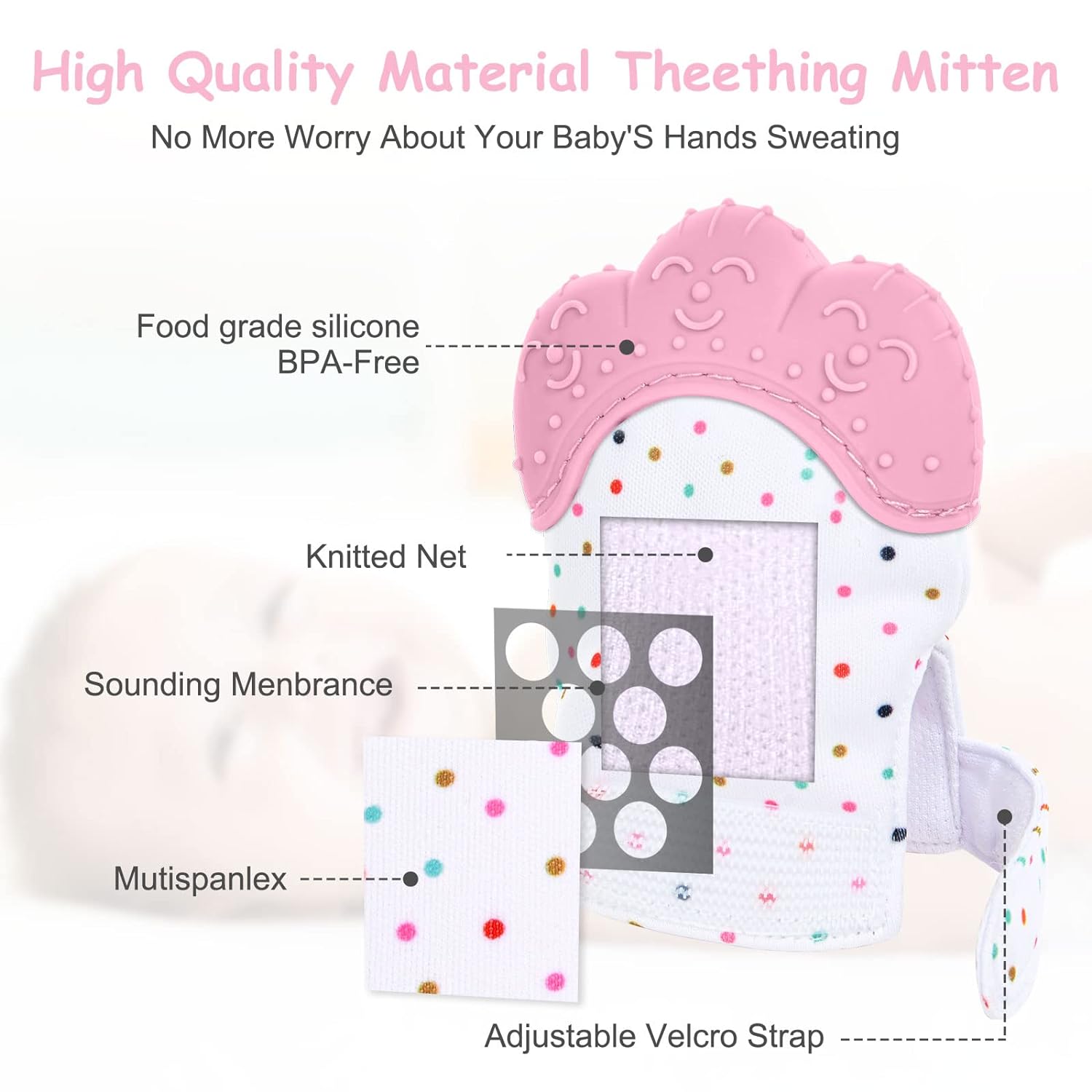 Food Grade Silicone Gloves Bab - Teething Mitten Baby recension och pris