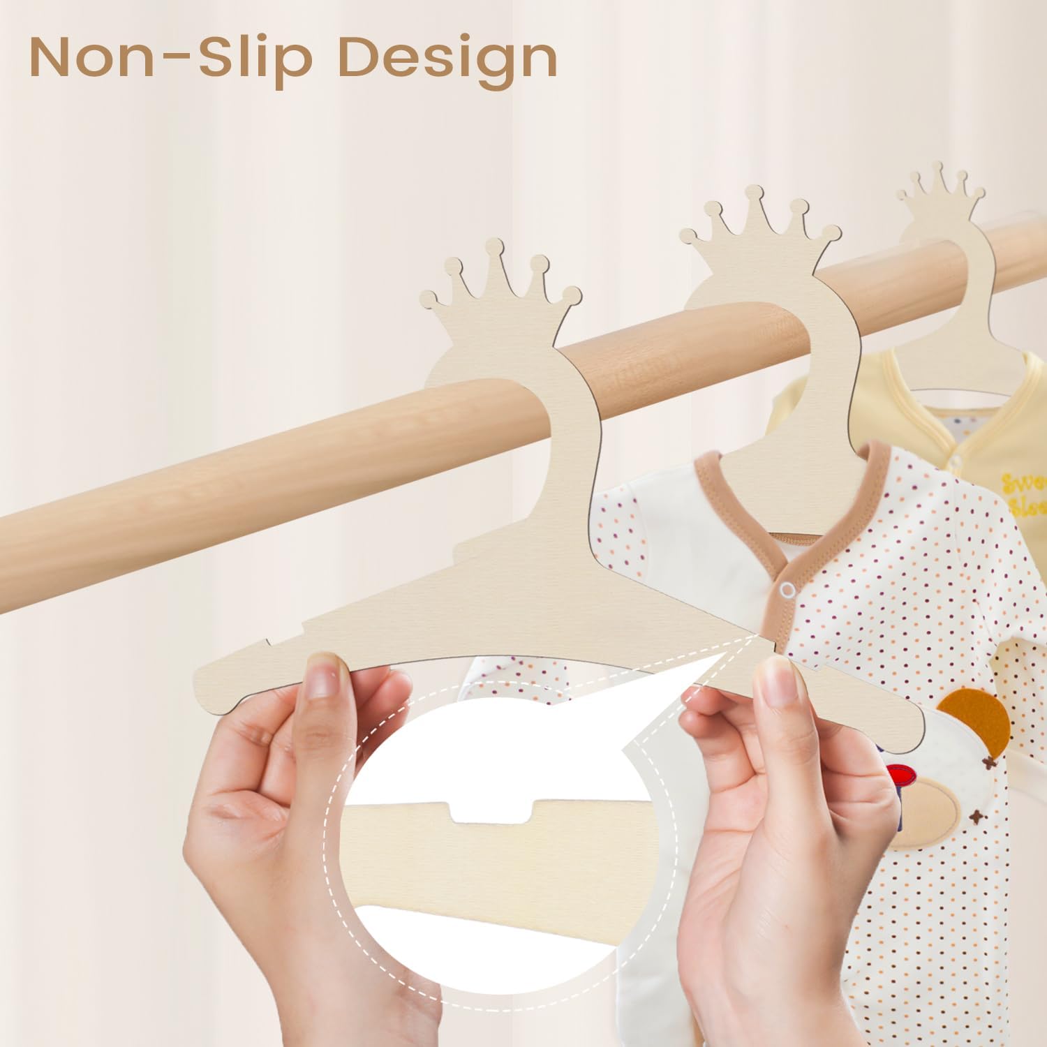 Wooden Baby Hangers 9 Inch, Cu - Baby Products In recension och pris