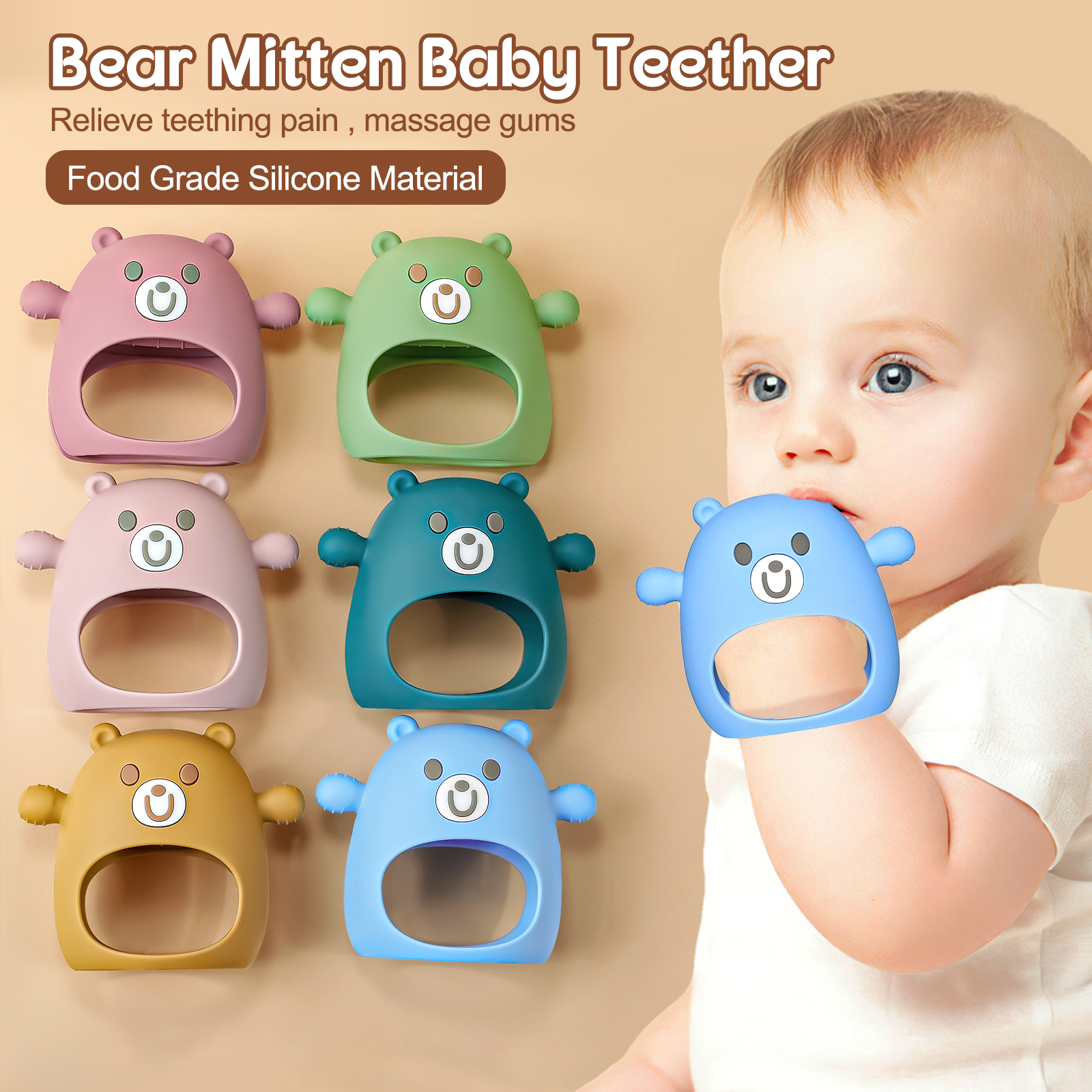 TYRY.HU Baby Teether Gloves Ki - Teething Mitten Baby recension och pris